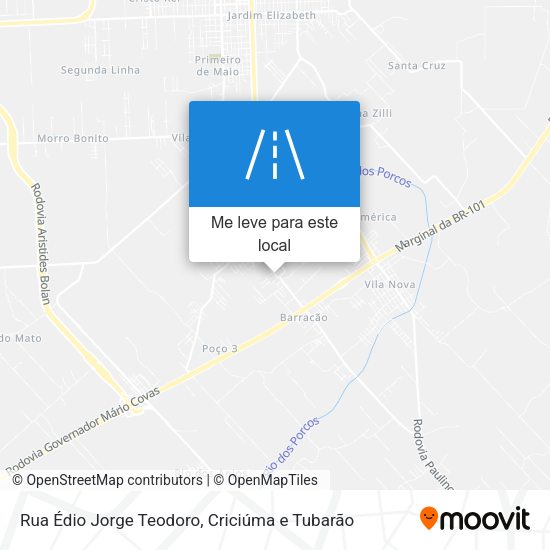 Rua Édio Jorge Teodoro mapa