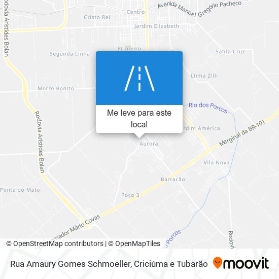 Rua Amaury Gomes Schmoeller mapa