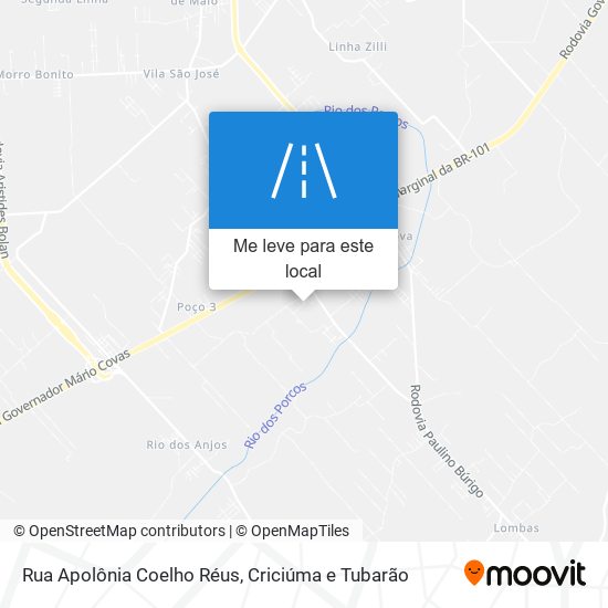 Rua Apolônia Coelho Réus mapa