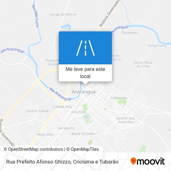 Rua Prefeito Afonso Ghizzo mapa