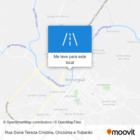 Rua Dona Tereza Cristina mapa