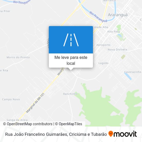 Rua João Francelino Guimarães mapa