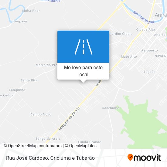 Rua José Cardoso mapa