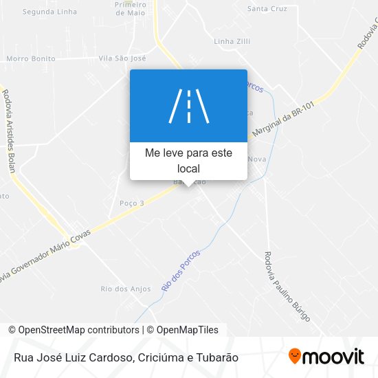 Rua José Luiz Cardoso mapa