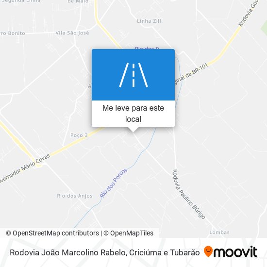 Rodovia João Marcolino Rabelo mapa