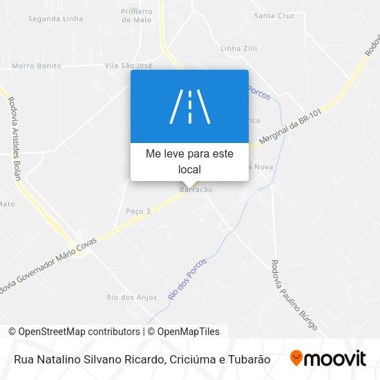 Rua Natalino Silvano Ricardo mapa