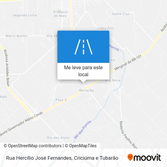 Rua Hercílio José Fernandes mapa
