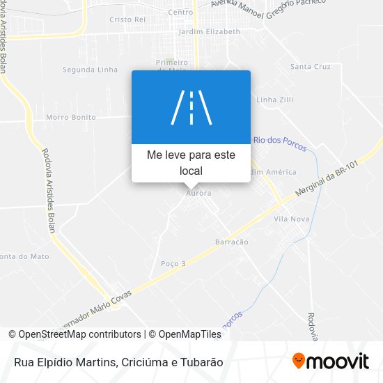 Rua Elpídio Martins mapa