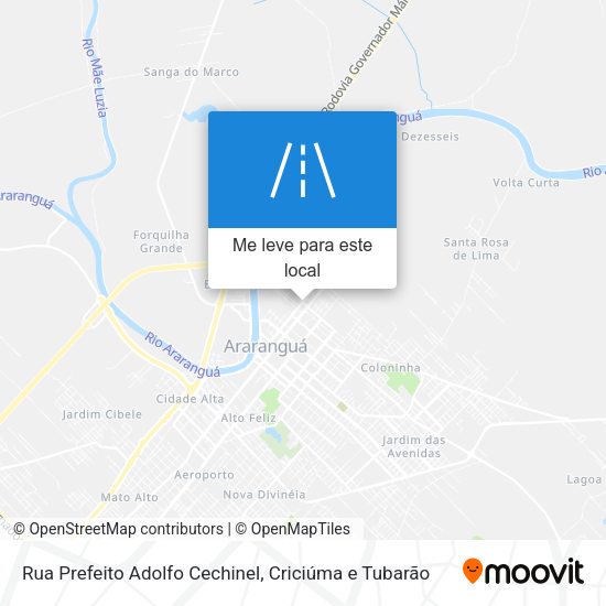Rua Prefeito Adolfo Cechinel mapa