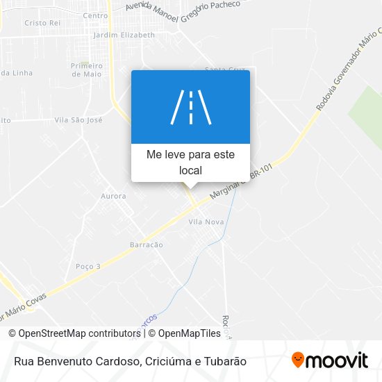 Rua Benvenuto Cardoso mapa