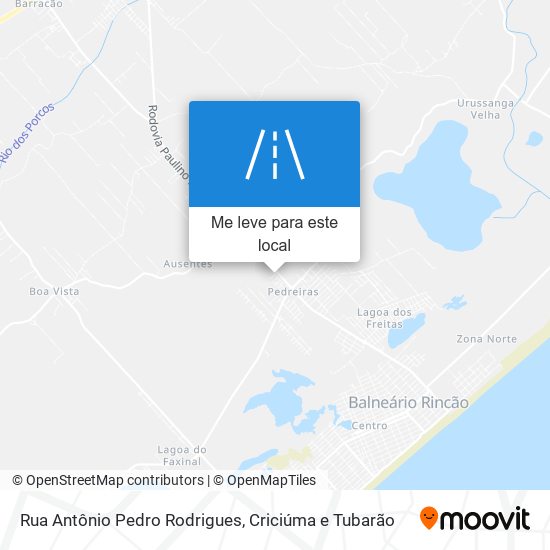 Rua Antônio Pedro Rodrigues mapa