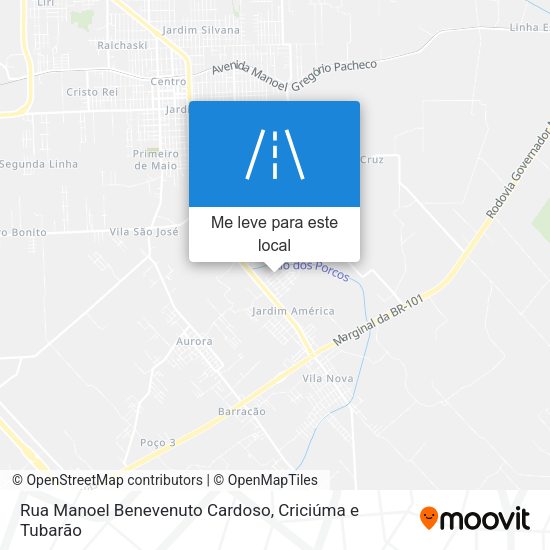 Rua Manoel Benevenuto Cardoso mapa