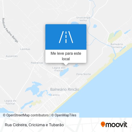Rua Cidreira mapa