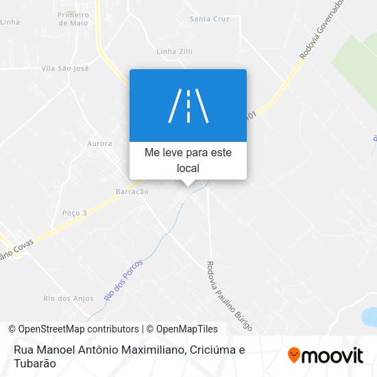 Rua Manoel Antônio Maximiliano mapa