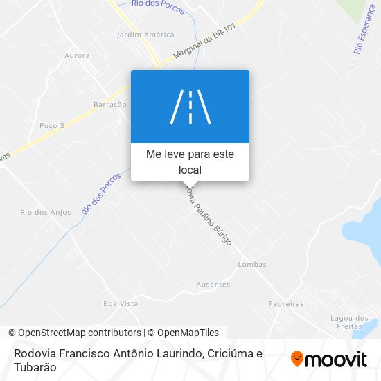 Rodovia Francisco Antônio Laurindo mapa