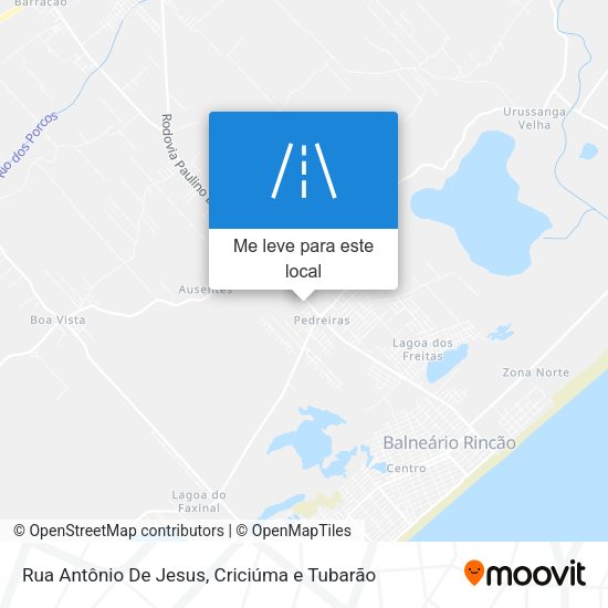 Rua Antônio De Jesus mapa
