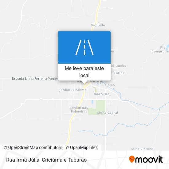 Rua Irmã Júlia mapa