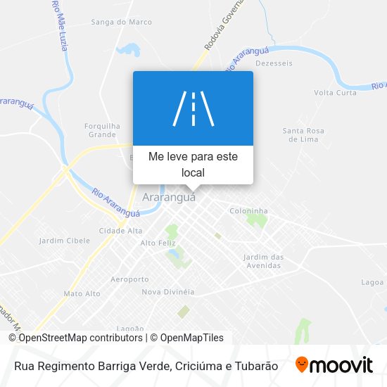 Rua Regimento Barriga Verde mapa