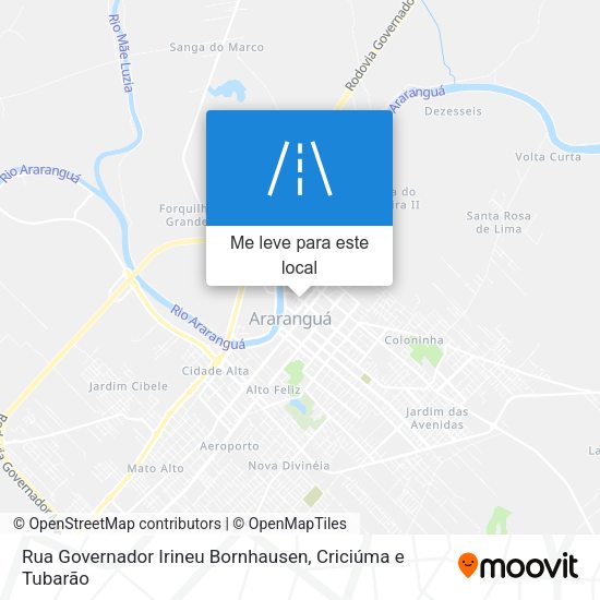 Rua Governador Irineu Bornhausen mapa