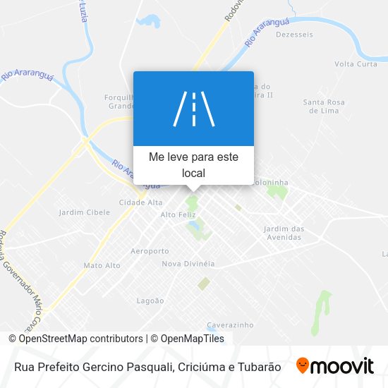Rua Prefeito Gercino Pasquali mapa