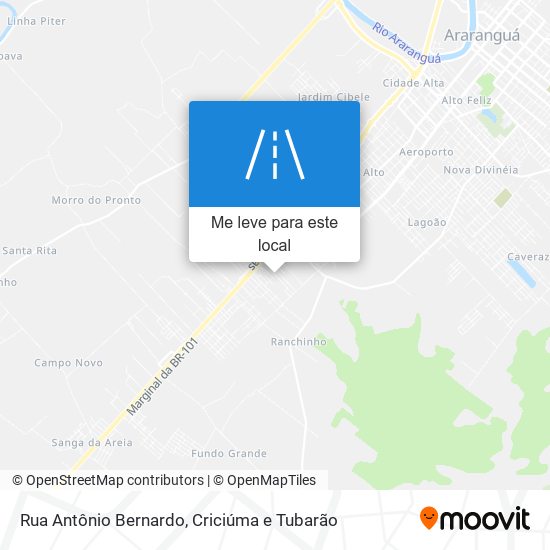 Rua Antônio Bernardo mapa