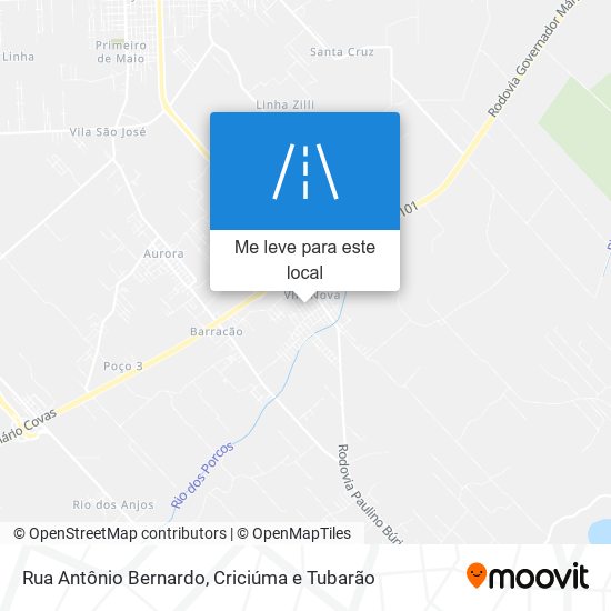 Rua Antônio Bernardo mapa