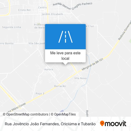 Rua Jovêncio João Fernandes mapa