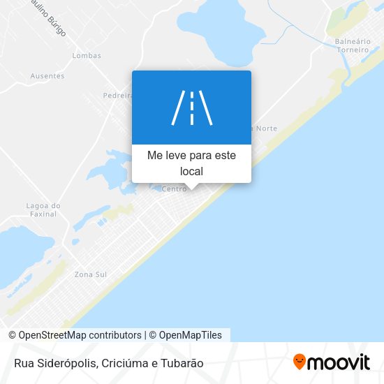 Rua Siderópolis mapa