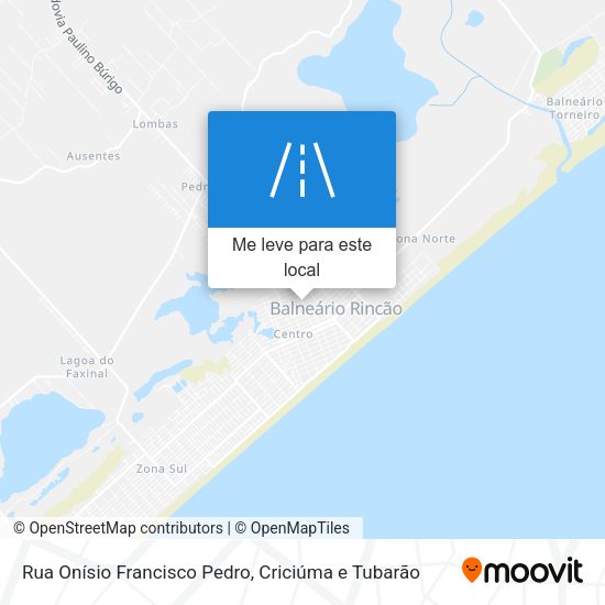 Rua Onísio Francisco Pedro mapa