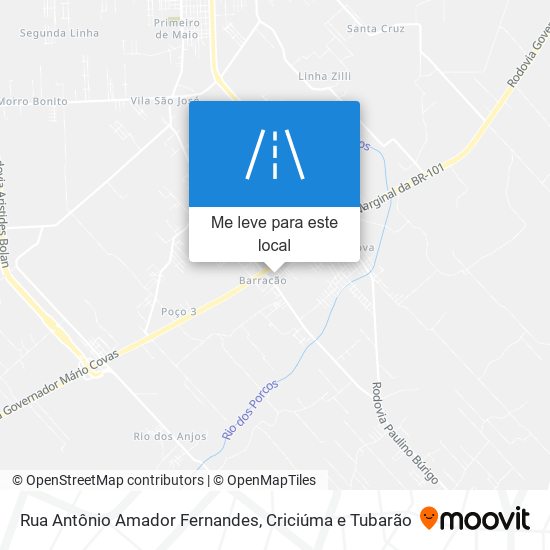 Rua Antônio Amador Fernandes mapa