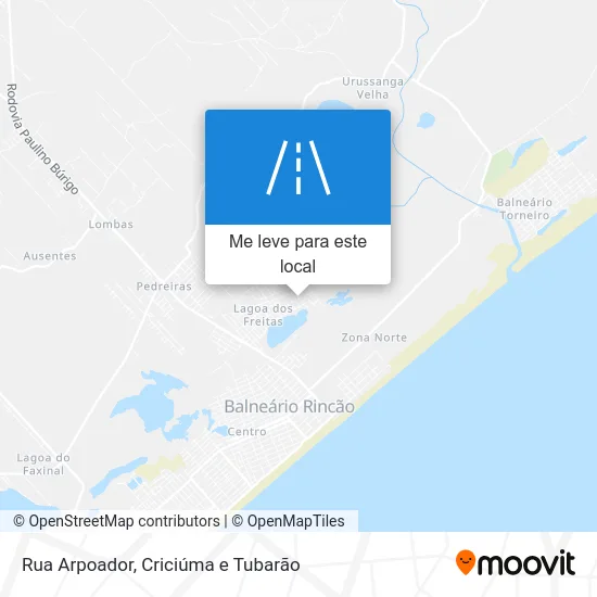 Rua Arpoador mapa