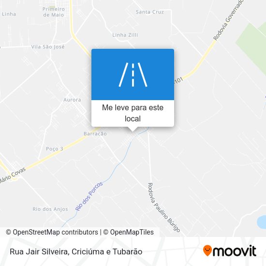 Rua Jair Silveira mapa