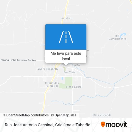Rua José Antônio Cechinel mapa