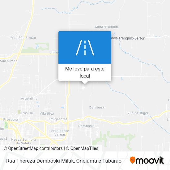Rua Thereza Demboski Milak mapa
