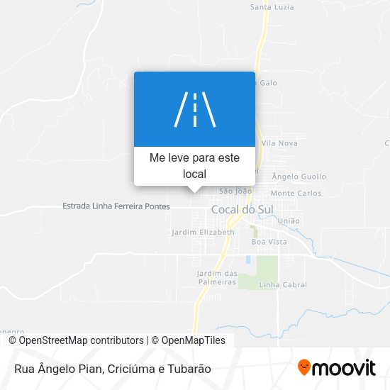Rua Ângelo Pian mapa