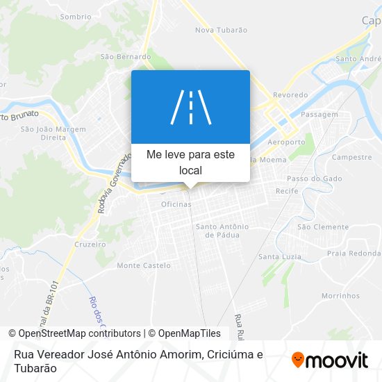 Rua Vereador José Antônio Amorim mapa