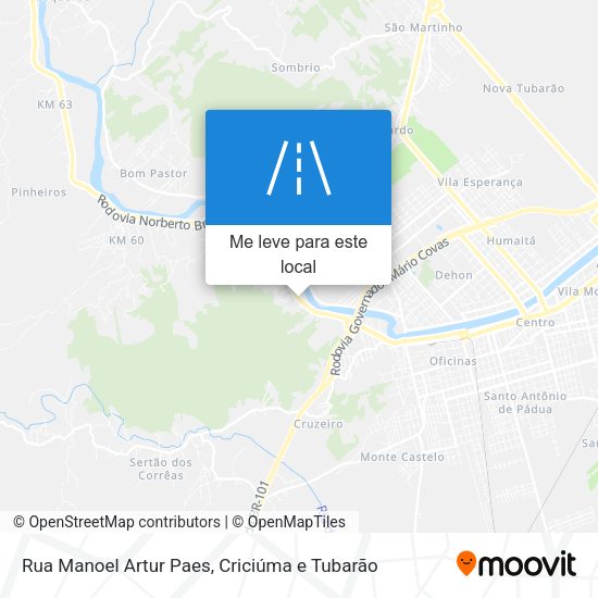 Rua Manoel Artur Paes mapa