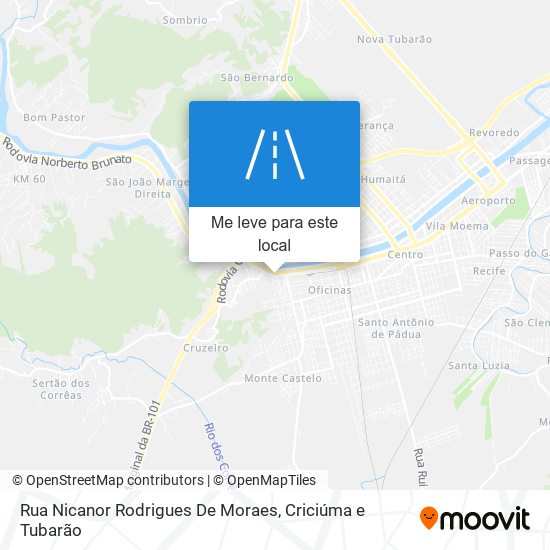 Rua Nicanor Rodrigues De Moraes mapa