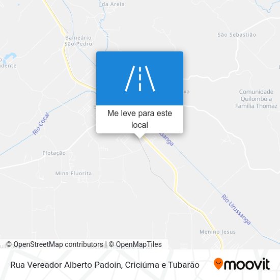 Rua Vereador Alberto Padoin mapa