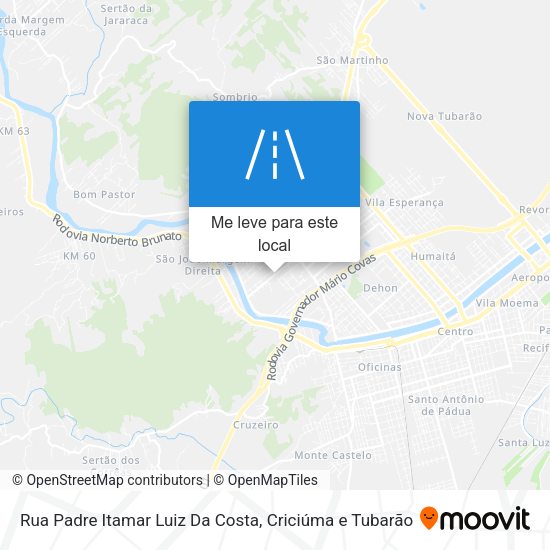 Rua Padre Itamar Luiz Da Costa mapa