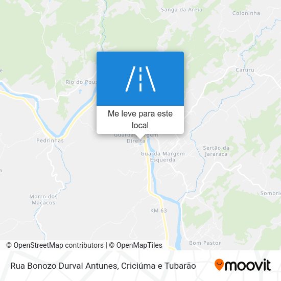 Rua Bonozo Durval Antunes mapa