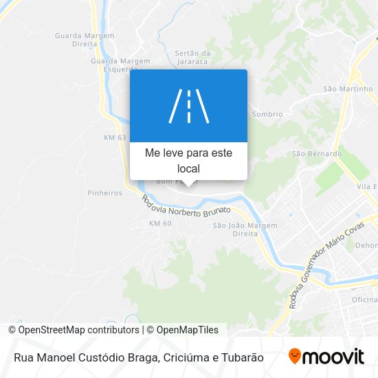 Rua Manoel Custódio Braga mapa