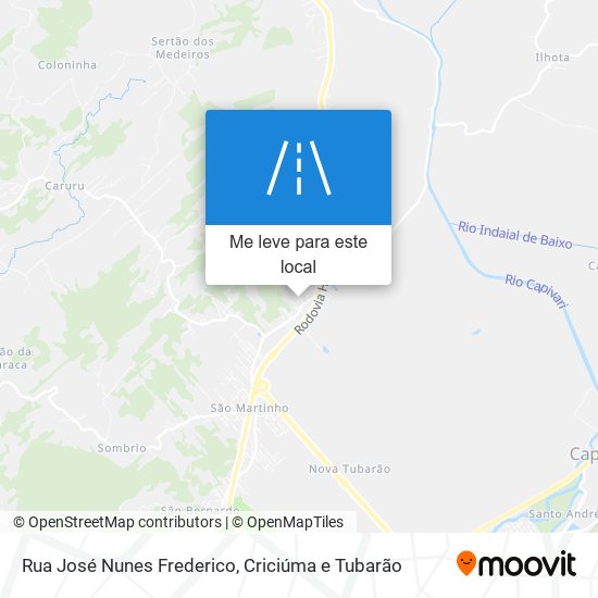 Rua José Nunes Frederico mapa