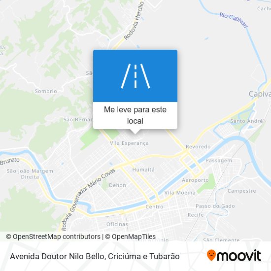 Avenida Doutor Nilo Bello mapa