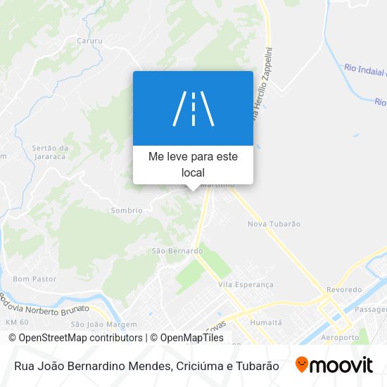 Rua João Bernardino Mendes mapa