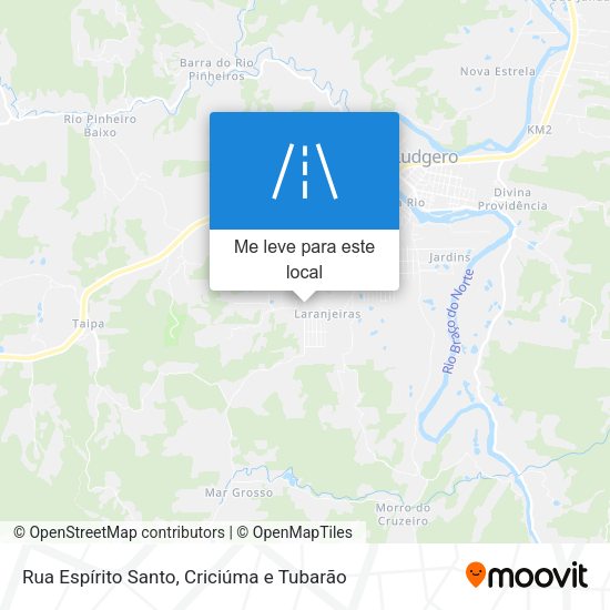 Rua Espírito Santo mapa