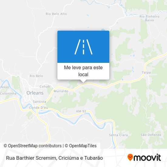 Rua Barthier Scremim mapa