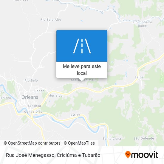 Rua José Menegasso mapa