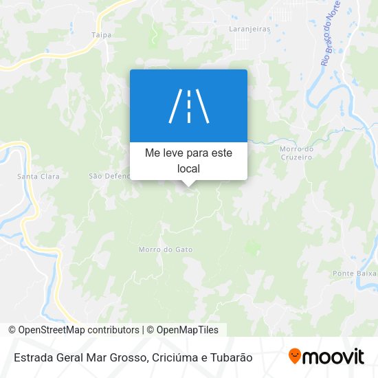 Estrada Geral Mar Grosso mapa