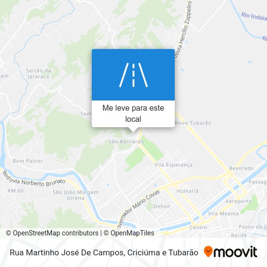 Rua Martinho José De Campos mapa
